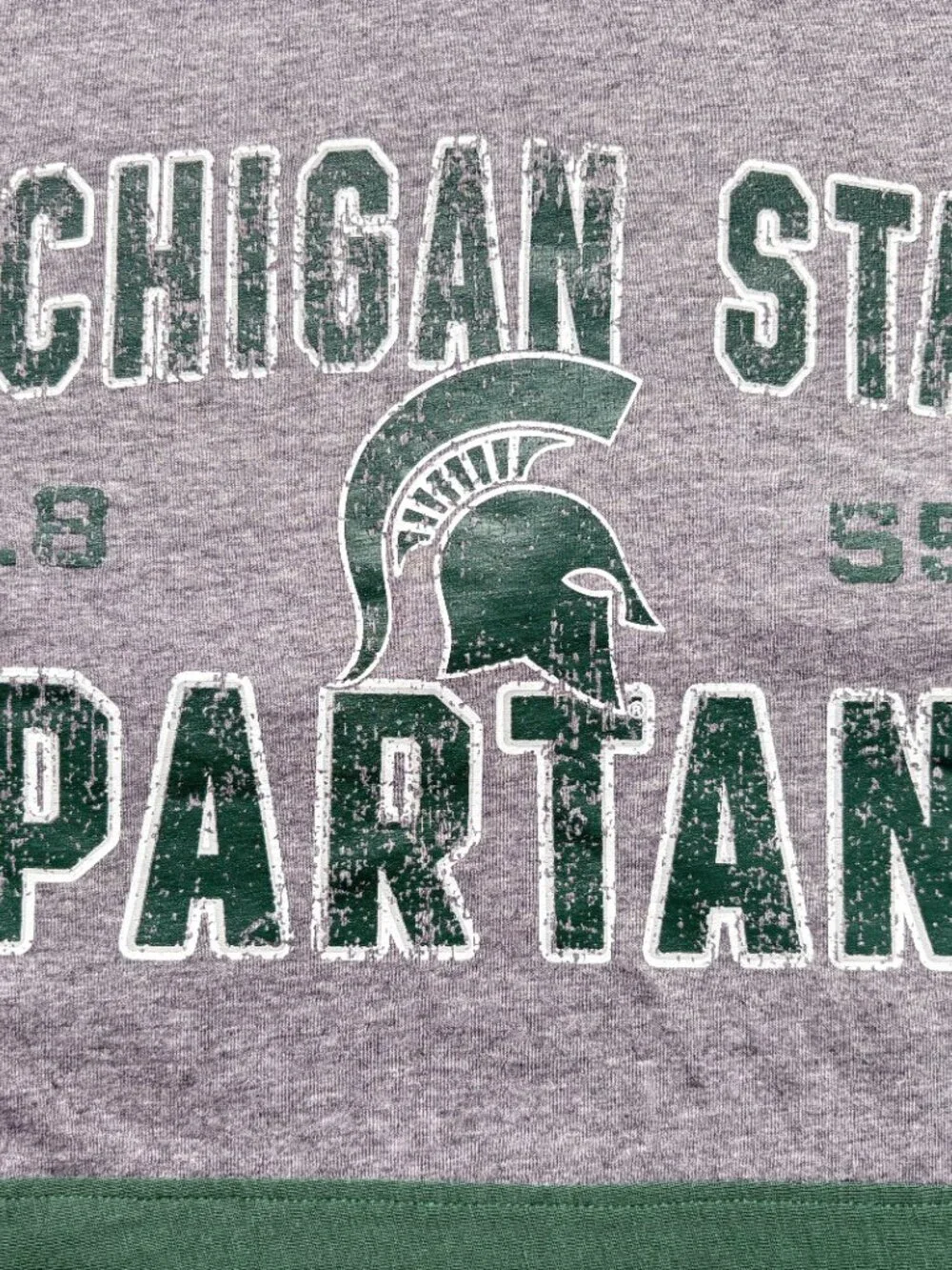 Michigan State University Spartans reworked t-shirt throw pillow cover only